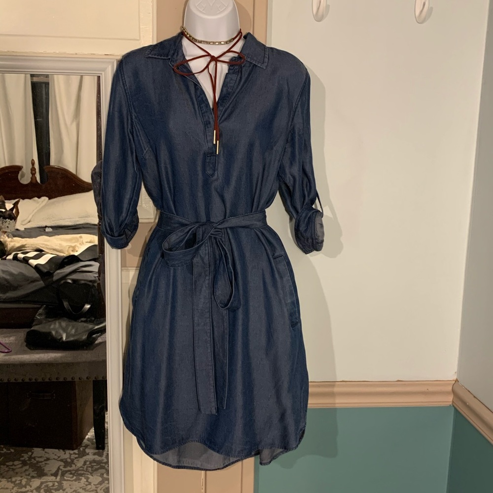 Jean dress with sash